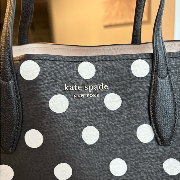 Kate Spade Bleeker Sunshine Dot Large Polka Dot Tote with Matching Wristlet - Picture 2 of 6